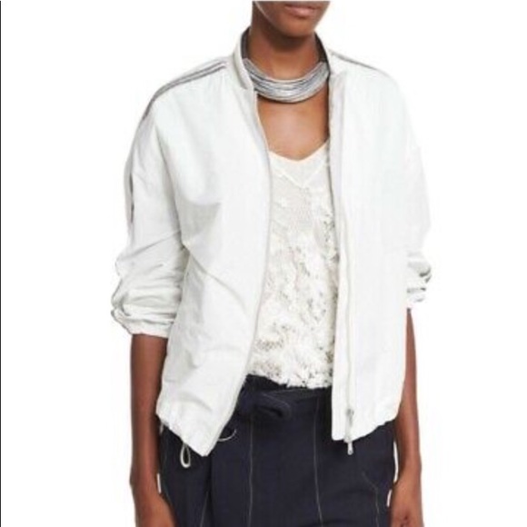 Brunello Cucinelli bomber jacket with monili